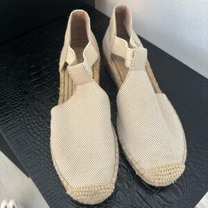 Tory Burch Tan Espadrille Wedges